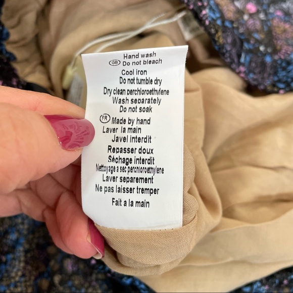 NWT See U Soon Black Blue Lace Overlay Midi Skirt - Picture 6 of 8